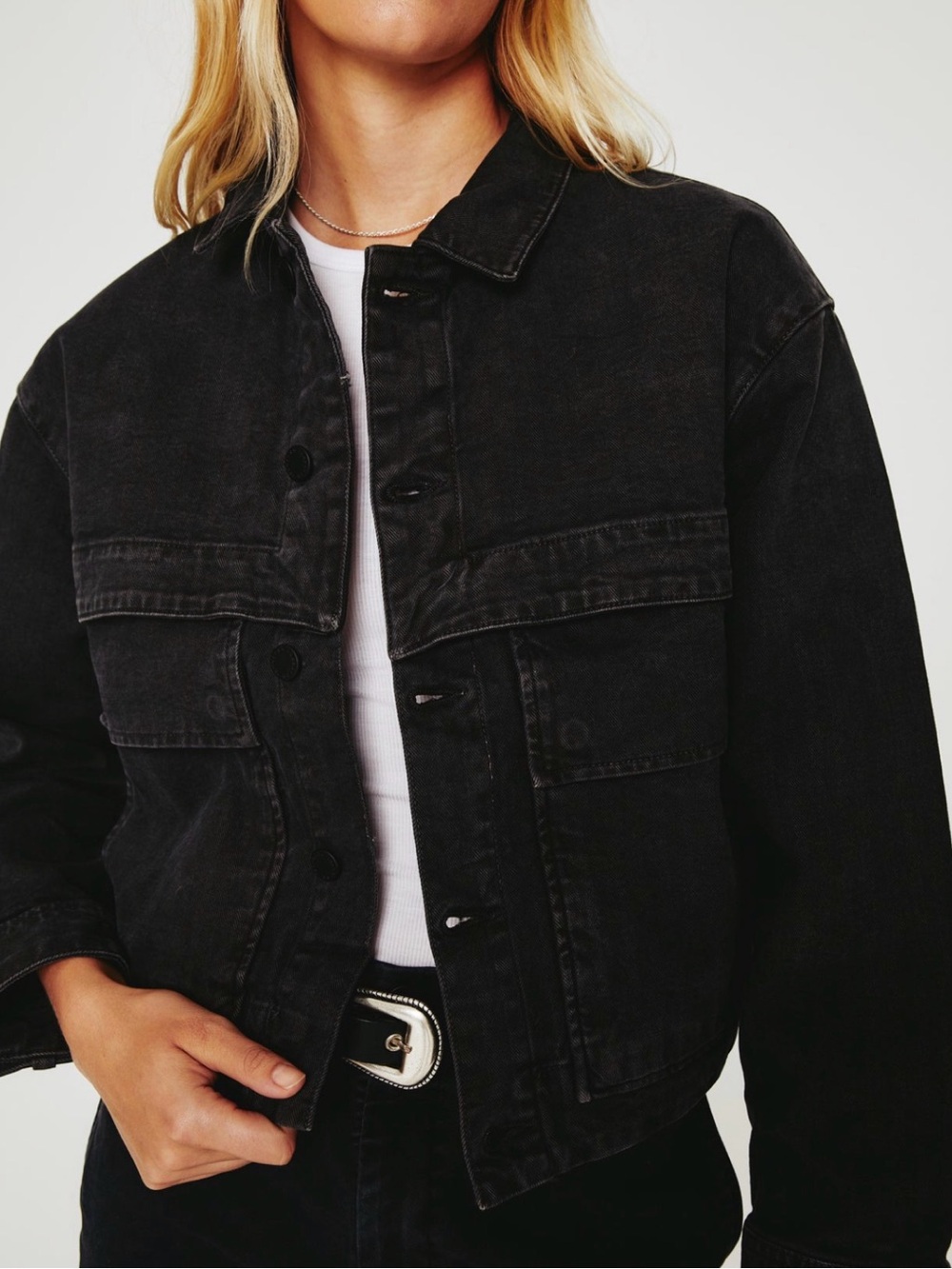 AG |  Women's Black Mirah Militant Denim Jacket
